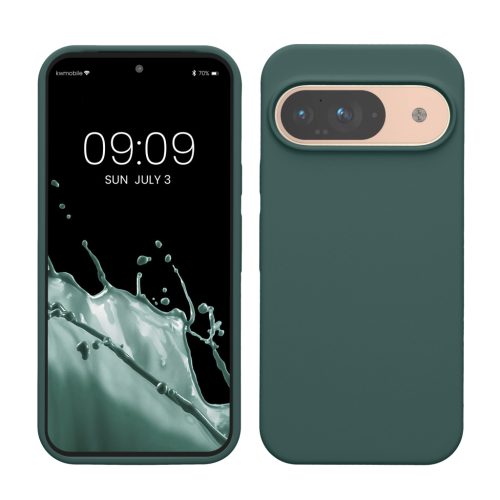 Pouzdro Kwmobile pro Google Pixel 9/Pixel 9 Pro, zelené, silikonové, KWM000020PI018C