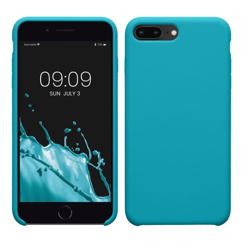 Pouzdro Kwmobile pro Apple iPhone 8 Plus/iPhone 7 Plus, světle modré, silikonové, KWM0000087L103C