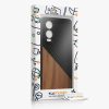 Pouzdro Kwmobile pro OnePlus Nord CE4 Lite, hnědé/černé, dřevo/silikon, KWM000022UX001C
