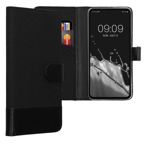Pouzdro Kwmobile pro OnePlus Nord CE4 Lite, černé, textilní/silikonové, KWM000022VB001C