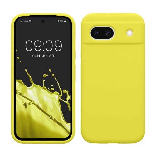 Pouzdro Kwmobile pro Google Pixel 8a, žluté, silikonové, KWM000020KQ049C
