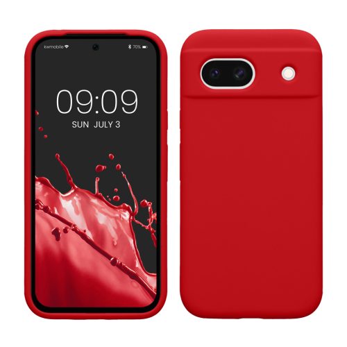 Pouzdro Kwmobile pro Google Pixel 8a, červené, silikonové, KWM000020KQ051C