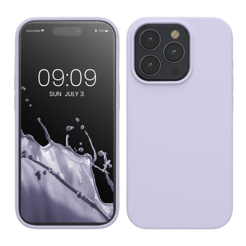 Pouzdro Kwmobile pro Apple iPhone 15 Pro, světle fialové, silikonové, KWM000020CC039C