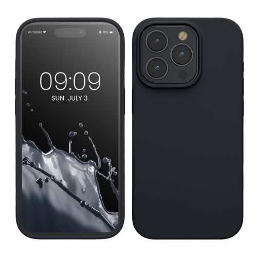 Silikonový kryt Kwmobile pro Apple iPhone 15 Pro, tmavě modrý, KWM000020CC045C