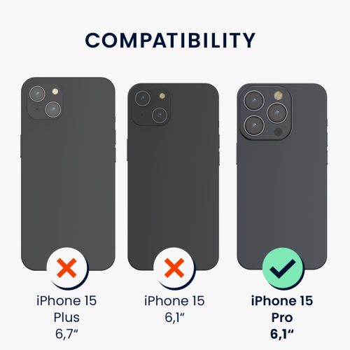 Pouzdro Kwmobile pro Apple iPhone 15 Pro, vícebarevné, dřevo/silikon, KWM000020EI004C