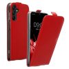 Pouzdro Kwmobile pro Samsung Galaxy A15 5G, červené, ekokůže/silikon, KWM000021OM003C