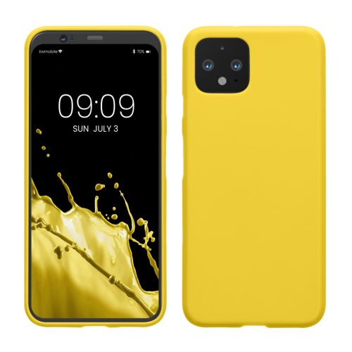 Pouzdro Kwmobile pro Google Pixel 4, žluté, silikonové, KWM000010ON016C