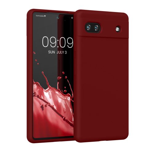 Pouzdro Kwmobile pro Google Pixel 6a, červené, silikonové, KWM000015FZ060C