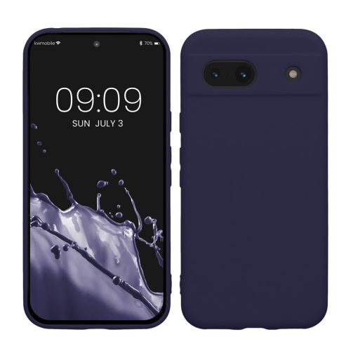 Pouzdro Kwmobile pro Google Pixel 8a, tmavě modré, silikonové, KWM000020KU028C