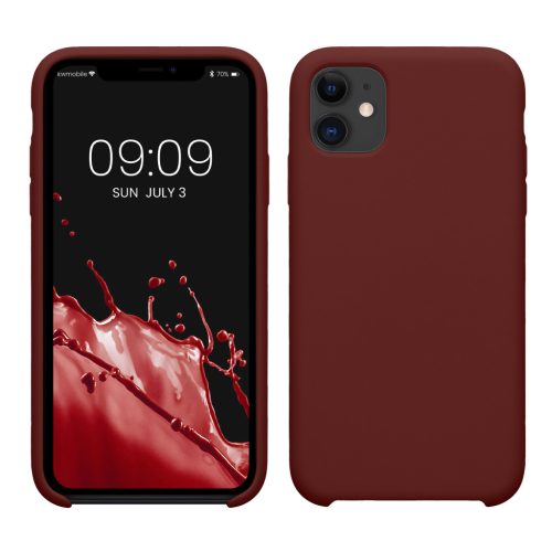 Silikonový kryt Kwmobile pro Apple iPhone 11, tmavě červený, KWM000010EY113C