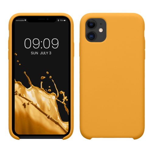 Pouzdro Kwmobile pro Apple iPhone 11, oranžové, silikonové, KWM000010EY114C