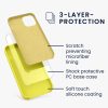 Silikonový kryt Kwmobile pro Apple iPhone 12 Mini, žlutý, KWM000011JO070C