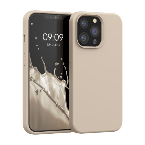 Silikonový kryt Kwmobile pro Apple iPhone 13 Pro, krémový, KWM000013OX053C