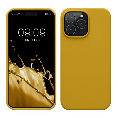 Silikonový kryt Kwmobile pro Apple iPhone 14 Pro Max, žlutý, KWM000016NL046C