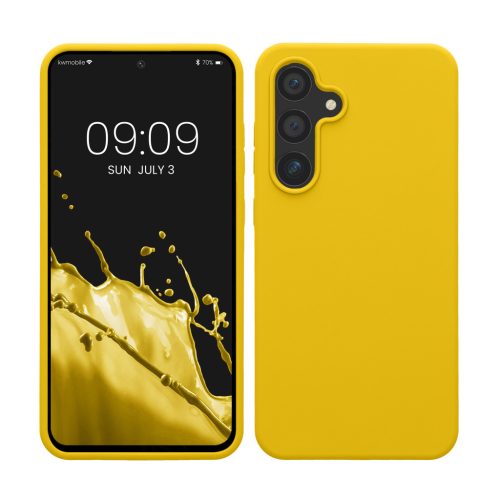 Pouzdro Kwmobile pro Samsung Galaxy S24 FE, žluté, silikonové, KWM000021WA008C
