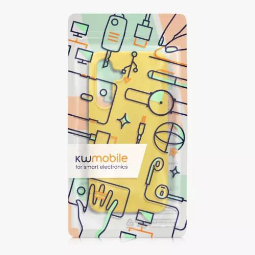 Pouzdro Kwmobile pro Samsung Galaxy S24 FE, žluté, silikonové, KWM000021WA008C