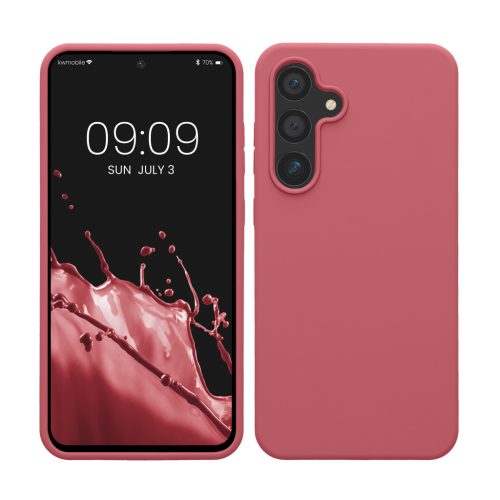 Pouzdro Kwmobile pro Samsung Galaxy S24 FE, tmavě růžové, silikonové, KWM000021WA010C