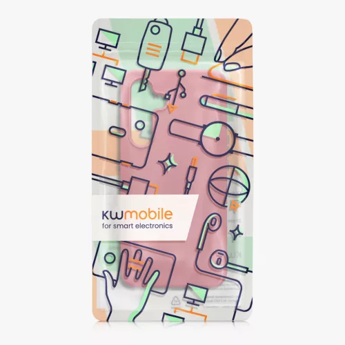 Pouzdro Kwmobile pro Samsung Galaxy S24 FE, tmavě růžové, silikonové, KWM000021WA010C