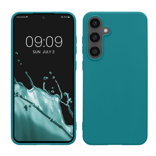 Silikonový kryt Kwmobile pro Samsung Galaxy S24 FE, modrý, KWM000021WC002C