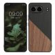 Pouzdro Kwmobile pro OnePlus Nord 4, hnědé/černé, dřevo/silikon, KWM000022VK001C
