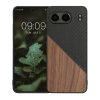 Pouzdro Kwmobile pro OnePlus Nord 4, hnědé/černé, dřevo/silikon, KWM000022VK001C