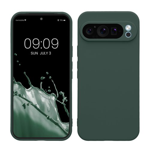 Pouzdro Kwmobile pro Google Pixel 9 Pro XL, tmavě zelené, silikonové, KWM000020PU010C