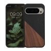 Pouzdro Kwmobile pro Google Pixel 9/Pixel 9 Pro, hnědé/černé, dřevo/silikon, KWM000020QR001C