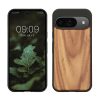 Pouzdro Kwmobile pro Google Pixel 9/Pixel 9 Pro, hnědé, dřevo/silikon, KWM000020PJ003C