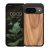 Pouzdro Kwmobile pro Google Pixel 9/Pixel 9 Pro, hnědé, dřevo/silikon, KWM000020PJ003C