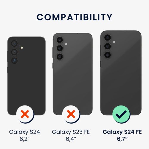 Pouzdro Kwmobile pro Samsung Galaxy S24 FE, hnědé, dřevo/silikon, KWM000021WK001C