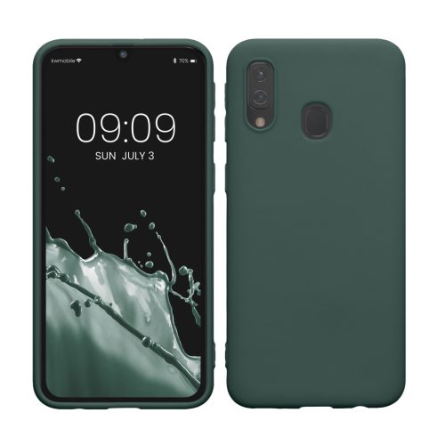 Silikonový kryt Kwmobile pro Samsung Galaxy A40, tmavě zelený, KWM000009ZX035C