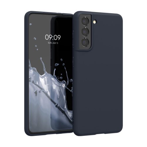 Pouzdro Kwmobile pro Samsung Galaxy S21, tmavě modré, silikonové, KWM000012BS050C