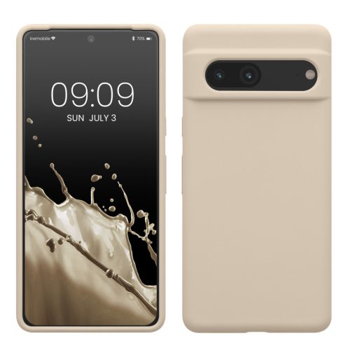 Pouzdro Kwmobile pro Google Pixel 7, krémové, silikonové, KWM0000171I059C