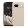 Pouzdro Kwmobile pro Google Pixel 8a, krémové, silikonové, KWM000020KQ054C