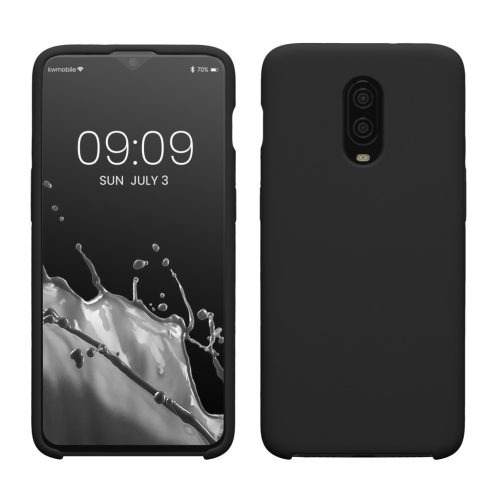 Pouzdro Kwmobile pro OnePlus 6T, černé, silikonové, KWM000009BL036C