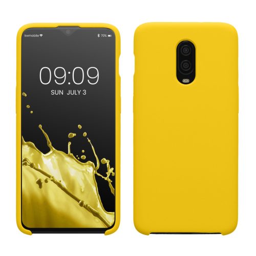 Pouzdro Kwmobile pro OnePlus 6T, žluté, silikonové, KWM000009BL037C