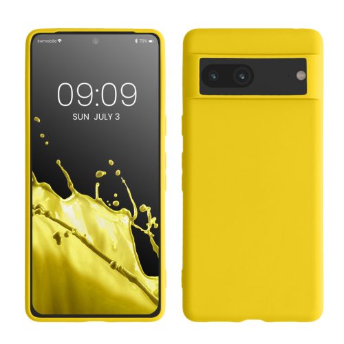Pouzdro Kwmobile pro Google Pixel 7, žluté, silikonové, KWM000016ZL025C
