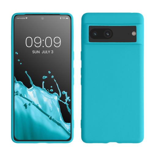Pouzdro Kwmobile pro Google Pixel 7, světle modré, silikonové, KWM000016ZL026C