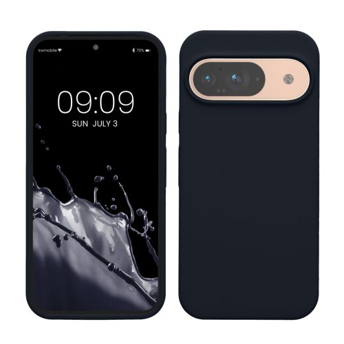 Pouzdro Kwmobile pro Google Pixel 9/Pixel 9 Pro, tmavě modré, silikonové, KWM000020PI029C