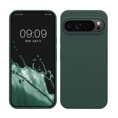 Pouzdro Kwmobile pro Google Pixel 9 Pro XL, tmavě zelené, silikonové, KWM000020PV026C