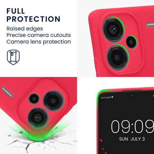 Pouzdro Kwmobile pro Xiaomi Redmi Note 13 Pro Plus 5G, růžové, silikonové, KWM000020OF006C