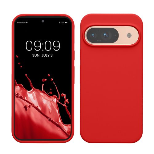 Pouzdro Kwmobile pro Google Pixel 9/Pixel 9 Pro, červené, silikonové, KWM000020PI034C