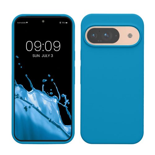 Pouzdro Kwmobile pro Google Pixel 9/Pixel 9 Pro, modré, silikonové, KWM000020PI035C