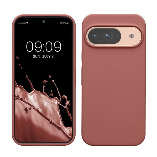 Pouzdro Kwmobile pro Google Pixel 9/Pixel 9 Pro, růžové, silikonové, KWM000020PI036C