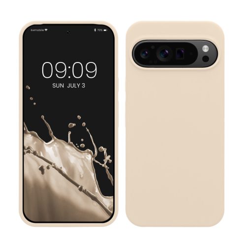 Pouzdro Kwmobile pro Google Pixel 9 Pro XL, krémové, silikonové, KWM000020PV030C