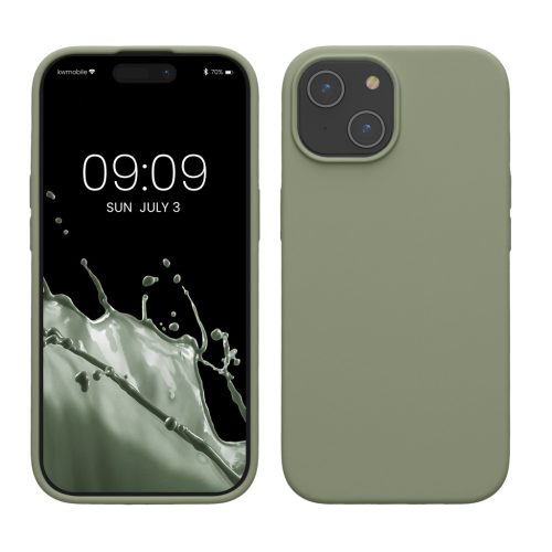 Pouzdro Kwmobile pro Apple iPhone 15, světle zelené, silikonové, KWM000020CA019C