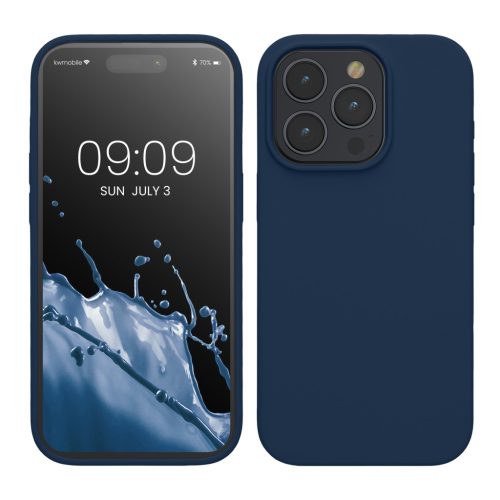 Silikonový kryt Kwmobile pro Apple iPhone 15 Pro, modrý, KWM000020CC049C