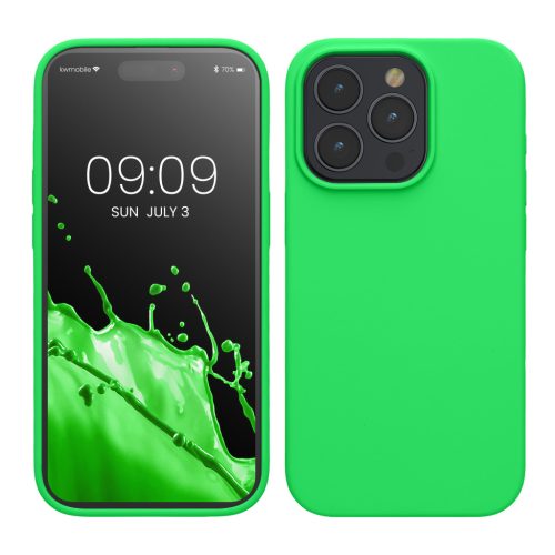 Silikonový kryt Kwmobile pro Apple iPhone 15 Pro, zelený, KWM000020CC050C