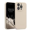 Silikonový kryt Kwmobile pro Apple iPhone 15 Pro, krémový, KWM000022OM013C
