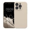 Silikonový kryt Kwmobile pro Apple iPhone 15 Pro, krémový, KWM000022OM013C